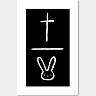 Jesus Over Bunnies Posters and Art